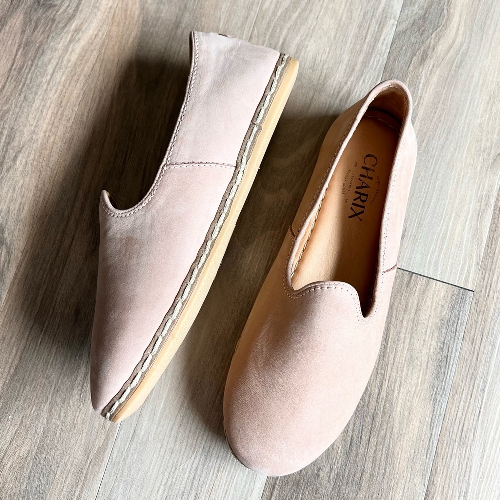 Charix Istanbul Artisan Turkish Slippers Flats Size 37 EU Safari Leather Suede